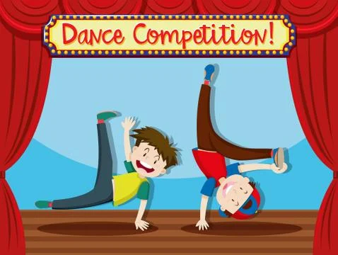 A street dance performance Stock Illustration