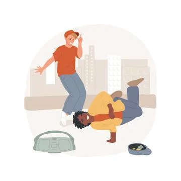 Street dance performance isolated cartoon vector illustration. Stock Illustration