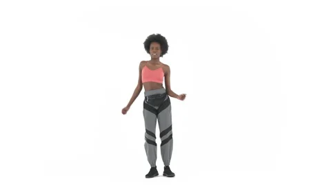Street dance style concept. Full length front shot of a beautiful African woman Stock Footage 132875757