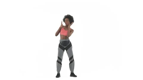 Street dance style concept. Full length front shot of an African dancer Stock Footage 132876524