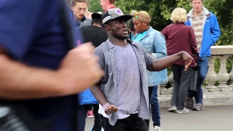 Street dancer doing cool moves Stock Footage 78502314