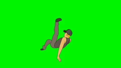 Street dancer on green background Stock-Footage 242745092
