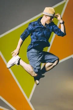 Street dancer outside Stock Photos