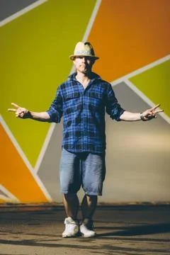 Street dancer outside Stock Photos