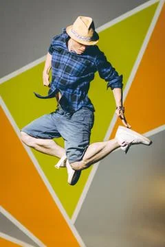 Street dancer outside Stock Photos
