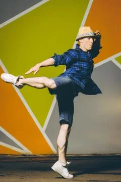 Street dancer outside Stock Photos
