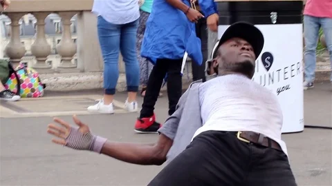 Street dancer showing off Stock Footage 78510447