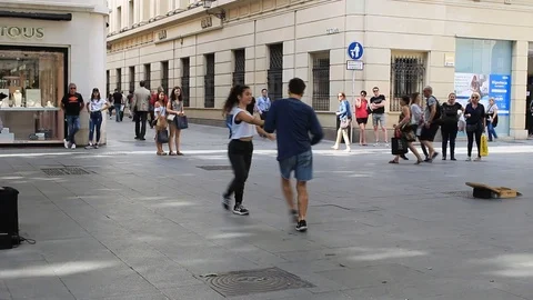 Street dancers Stock Footage 127511657