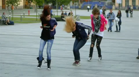 Street Dancers FULL HD Stock Footage