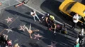 Street Dancers Performing on Hollywood Walk of Fame People Applause Acclaiming HD Footage