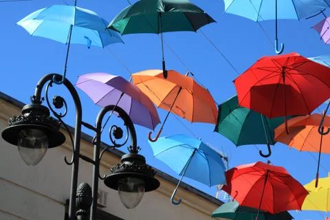 Street decorated Stock Photos