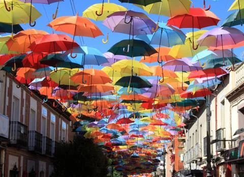 Street decorated Stock Photos
