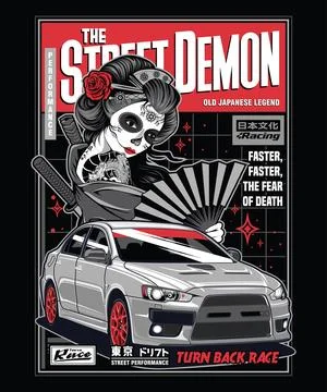 Street Demon Stock Illustration