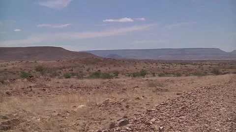 Street in desert of Namíbia Stock Footage 51328312