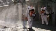 Street Disinfection. Covid-19 Stock Footage