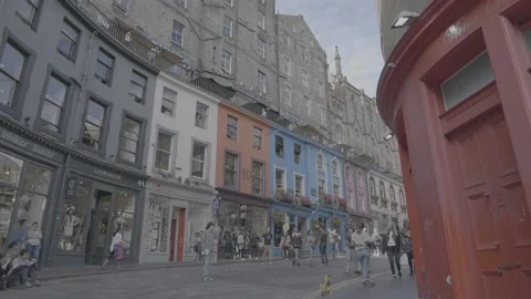 Street Edinburgh Stock Footage 220567415