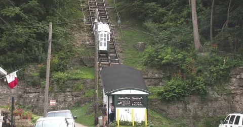 Street Elevator - Railway - Medium Shot - Steep Hill Stock Footage 78496219