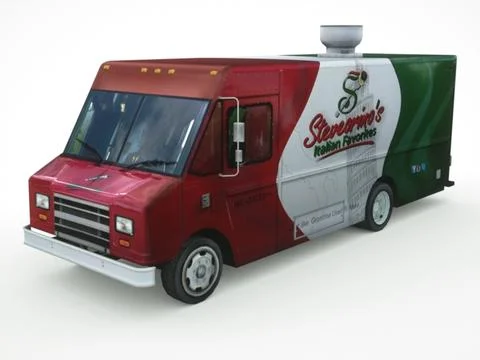 Street Fast-Food Truck 3D Model
