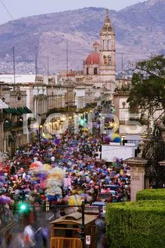 Street Festival, Avenida Madero, Morelia, Michoacan, Mexico Stock Photos