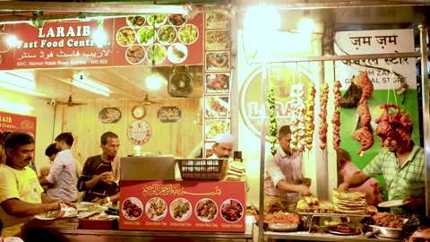 street food stall at Mumbai city, Mumbai... | Stock Video | Pond5