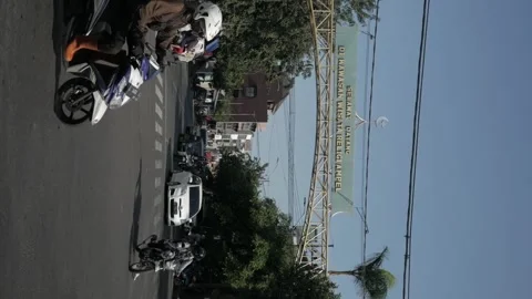 Street Gate Ampel Vertical Video 02 Stock Footage 231046521