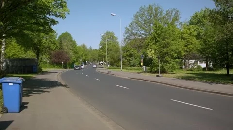 Street in german suburb Stock Footage 62913630
