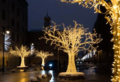 A street that goes into the distance Stock Photos