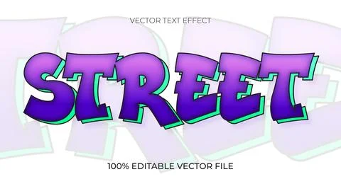 Street graffiti editable text effect style イラスト素材