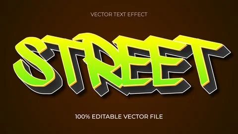 Street graffiti editable text effect style 스톡 일러스트