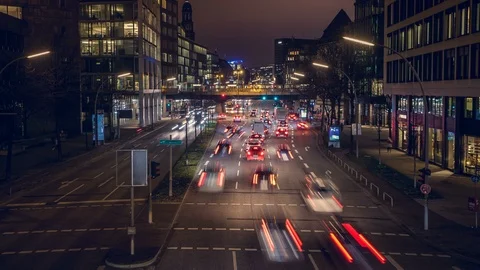 Street in Hamburg Stock Footage 87834764