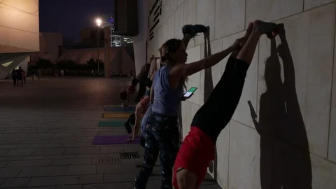 Street Handstand lesson Stock Footage 115581892