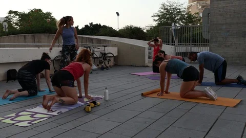 Street Handstand lesson Stock Footage 115582157