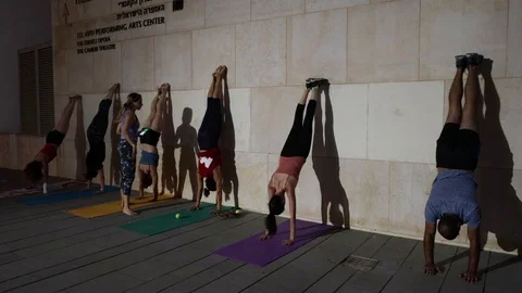 Street Handstand lesson Stock Footage 115582353