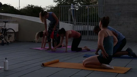 Street Handstand lesson Stock Footage 115582760