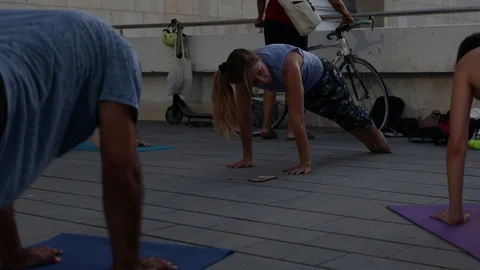 Street Handstand lesson Stock Footage 115586542