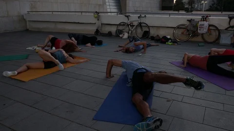 Street Handstand lesson Stock Footage 115586698