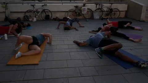 Street Handstand lesson Stock Footage 115586899