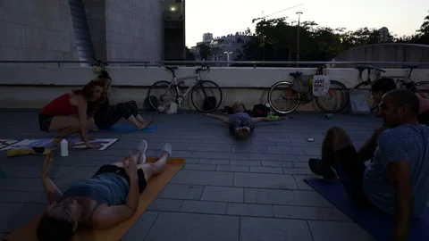 Street Handstand lesson Stock Footage 115587013