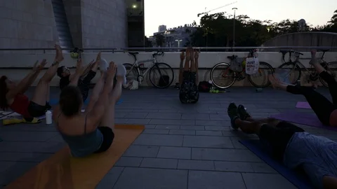 Street Handstand lesson Stock Footage 115587114