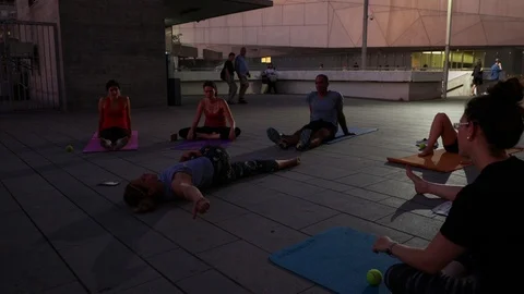 Street Handstand lesson Stock Footage 115589092
