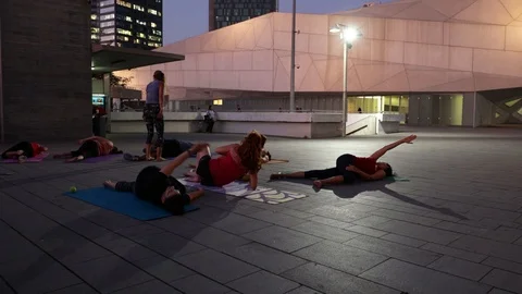 Street Handstand lesson Stock Footage 115589558