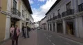 Street in the historic town in Quito, Ecuador 4k or 4k+ Resolution