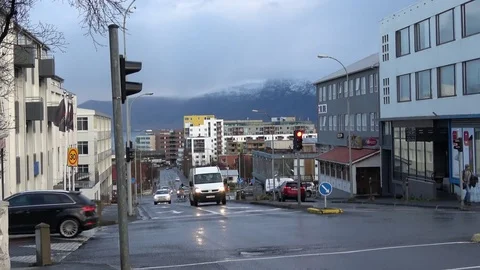 Street on Iceland Video stock 73011509