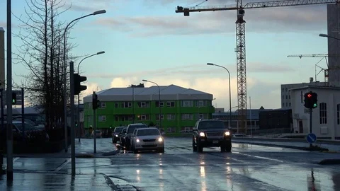 Street on Iceland Video stock 73014417