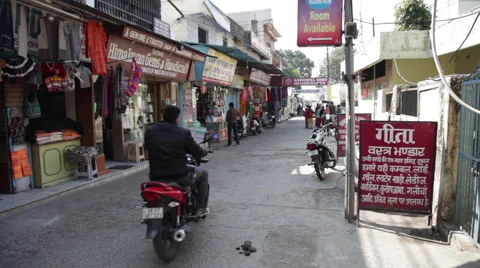 A Street in India Stock Footage 41244735