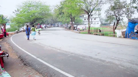 A Street in India Video stock 41758953