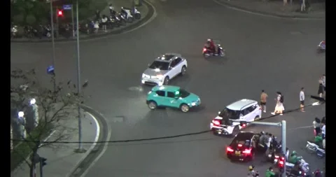 Street with intersection in Capital Hue Video stock 304472729
