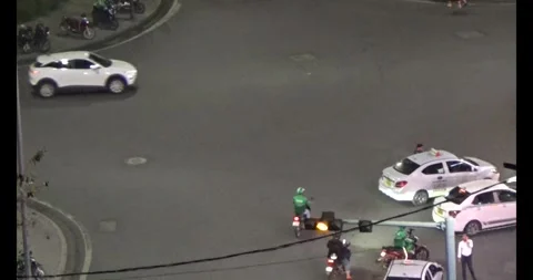 Street with intersection in Capital Hue Video stock 304472792