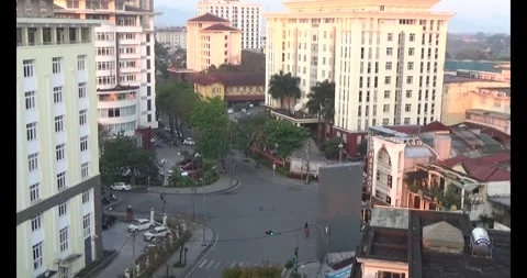 Street with intersection in Capital Hue Video stock 304473022