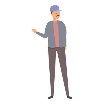 Street interview icon cartoon vector. Media reporter 库存插图